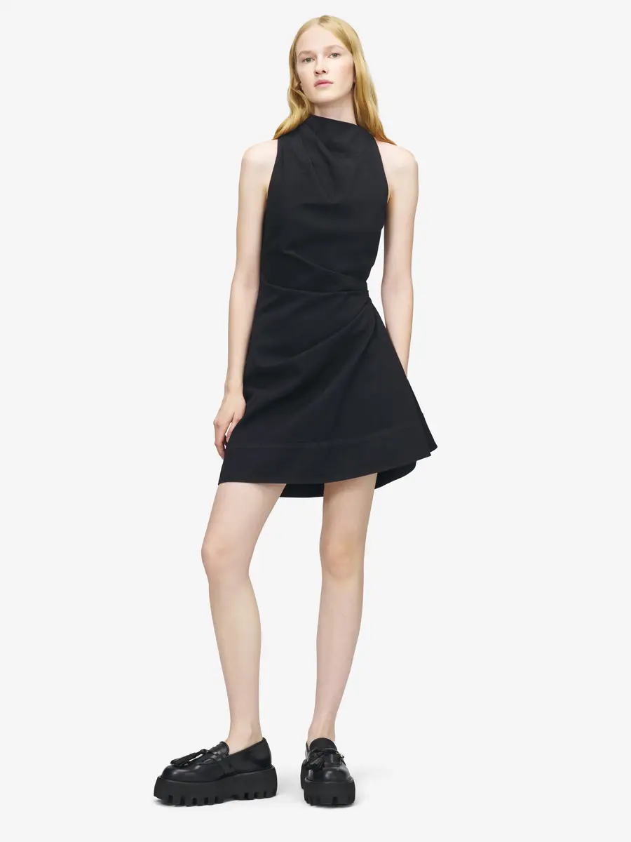 Alexander McQueen Denim Asymmetric Mini Dress | Thumbnail 2 Alexander McQueen Denim Asymmetric Mini Dress | Thumbnail 2