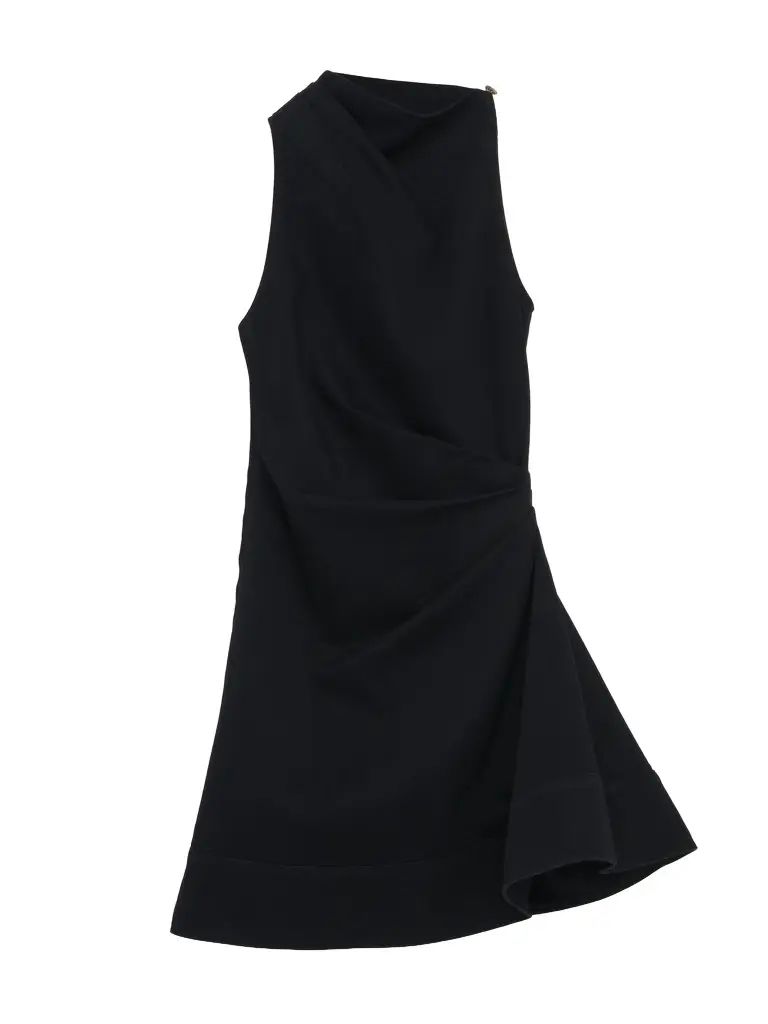 Denim Asymmetric Mini Dress Denim Asymmetric Mini Dress
