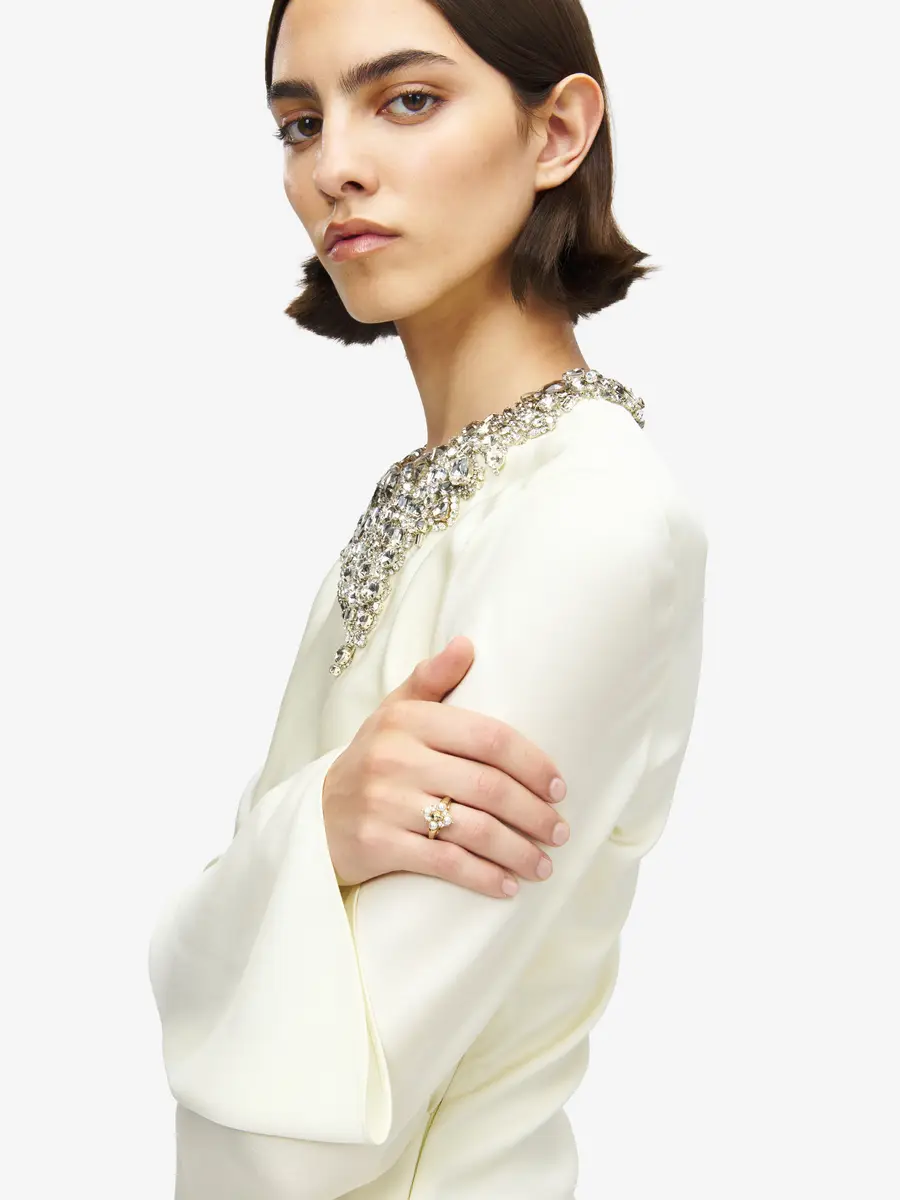 Alexander McQueen Skull & Crystal Ring | Thumbnail 2 Alexander McQueen Skull & Crystal Ring | Thumbnail 2