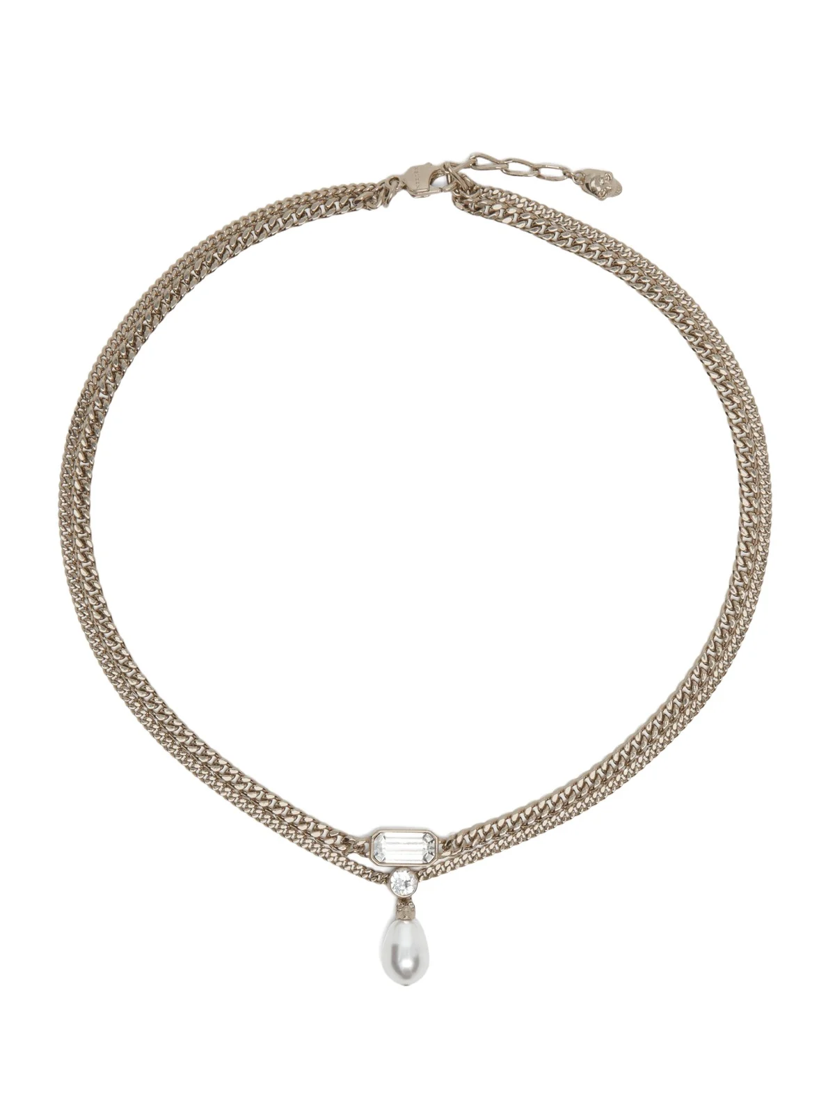 Alexander McQueen Skull & Crystal Necklace