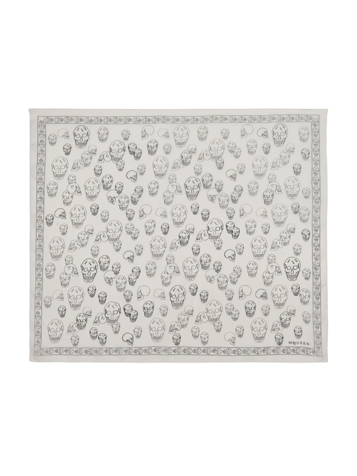 Alexander McQueen Hand-painted Skull Foulard