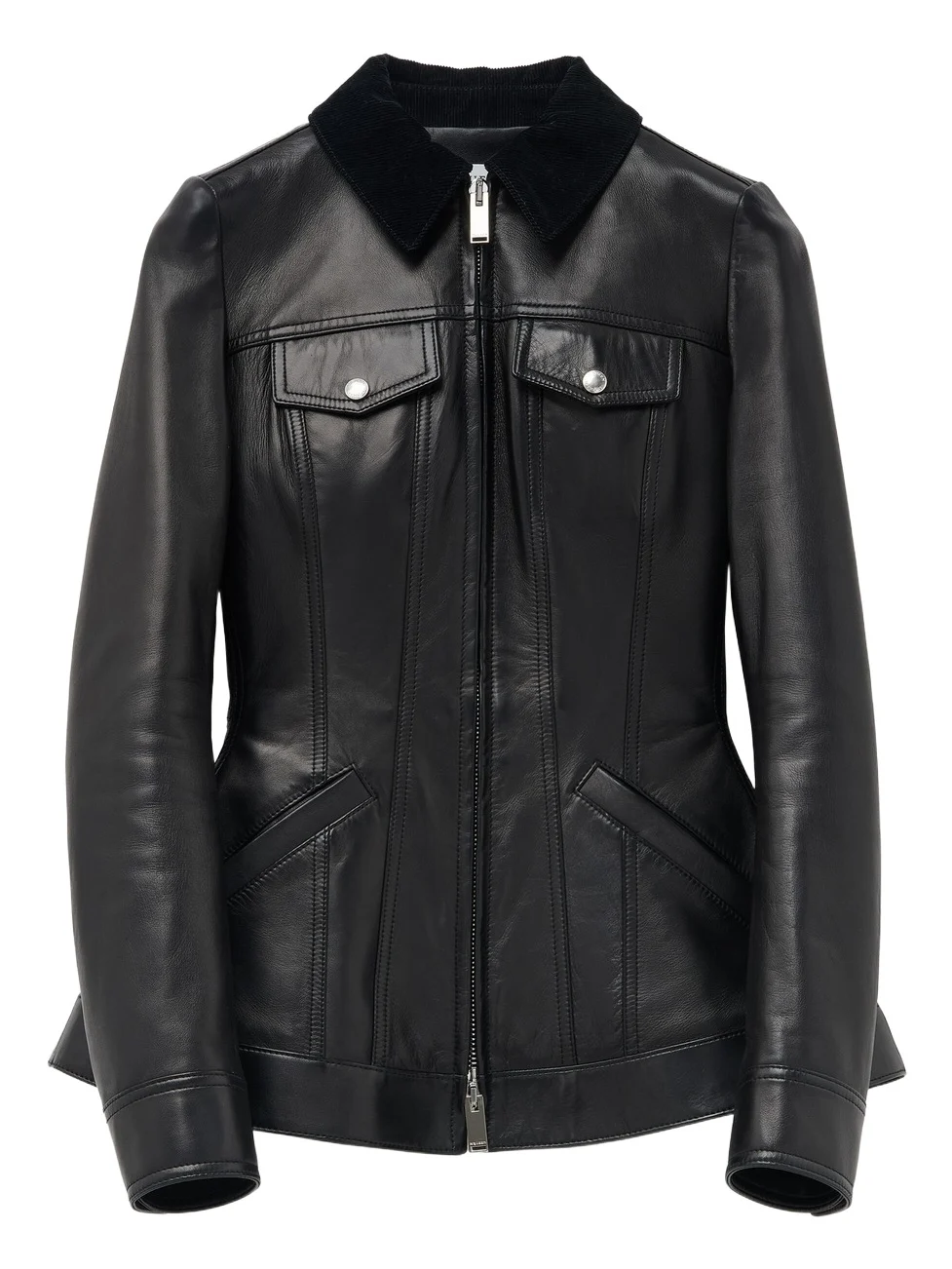 Peplum Leather Jacket