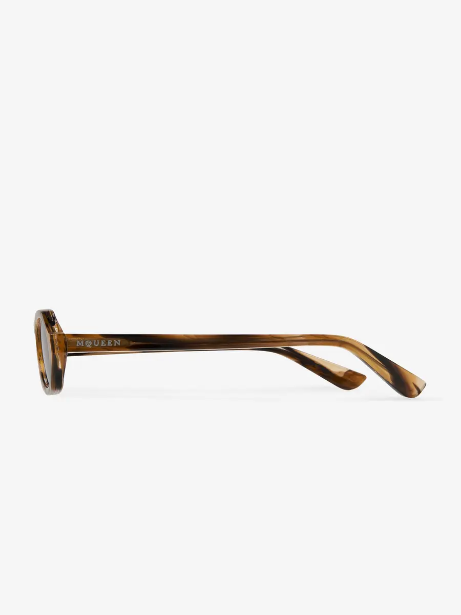 Alexander McQueen Geometric Oval Sunglasses | Thumbnail 2 Alexander McQueen Geometric Oval Sunglasses | Thumbnail 2
