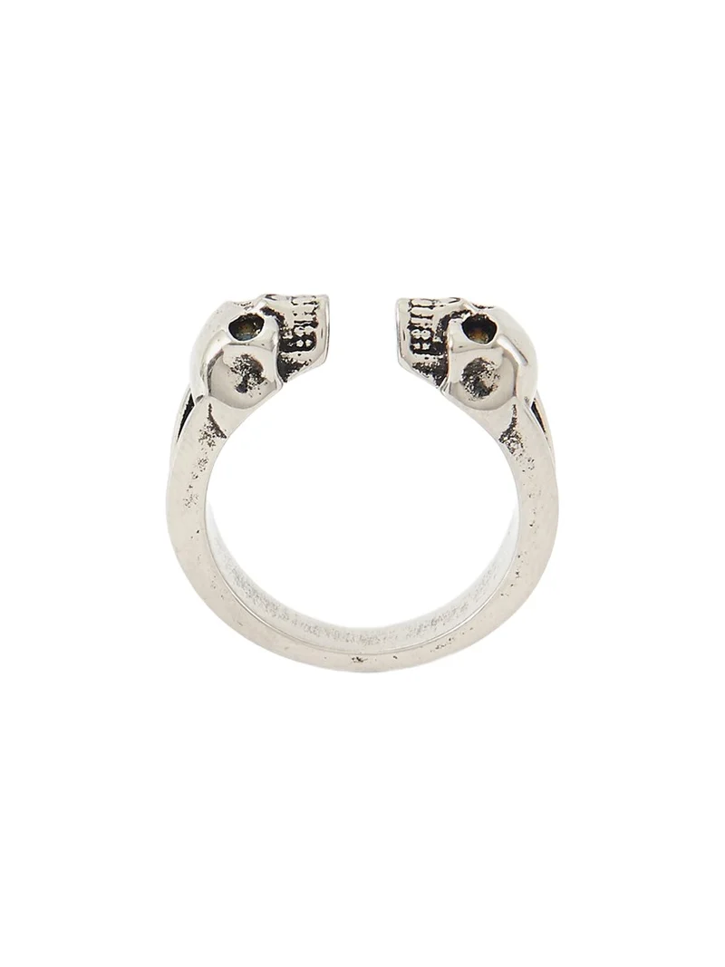 Alexander McQueen Twin Skull Ring