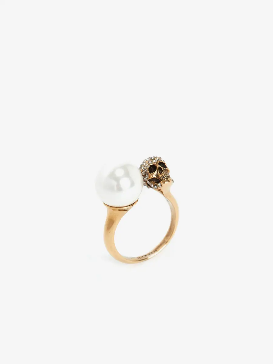 Alexander McQueen Pearl-like Skull Ring | Thumbnail 2 Alexander McQueen Pearl-like Skull Ring | Thumbnail 2