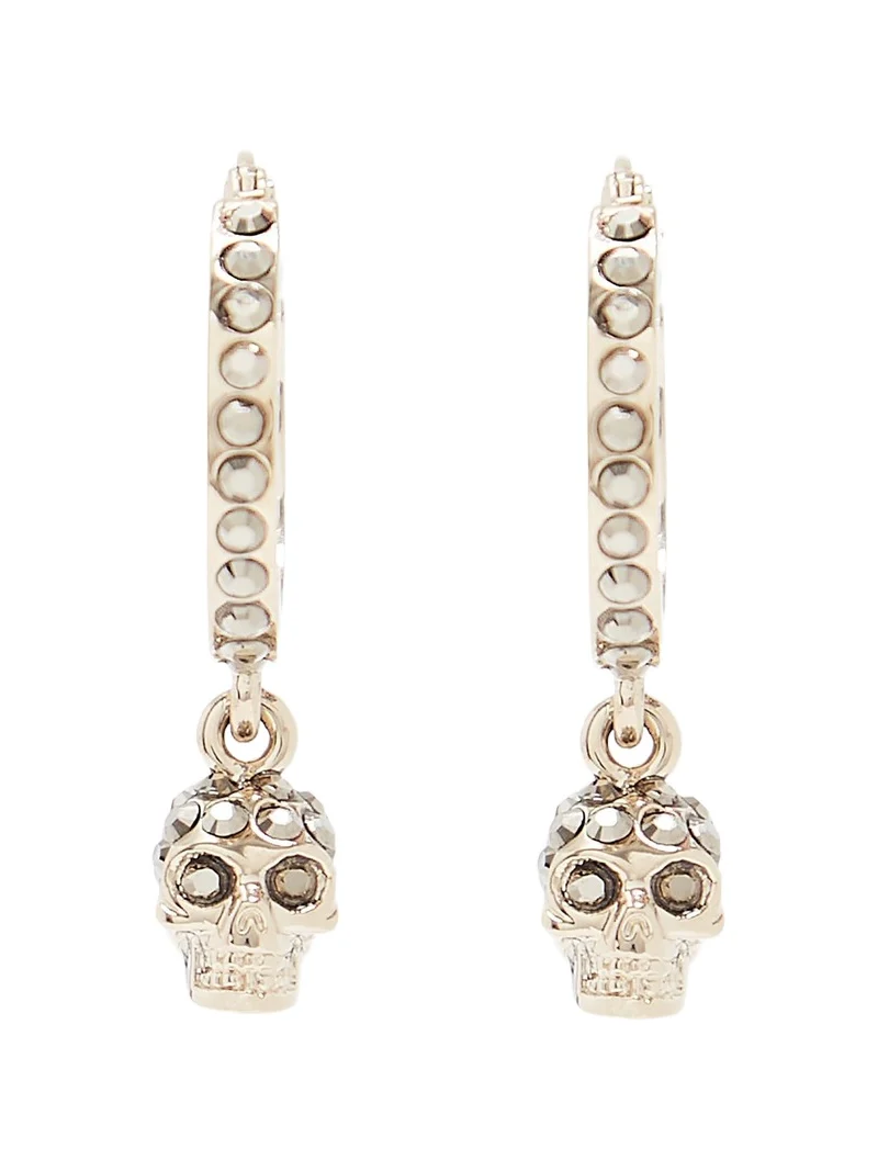 Alexander McQueen Skull Mini Creole Hoop Earrings