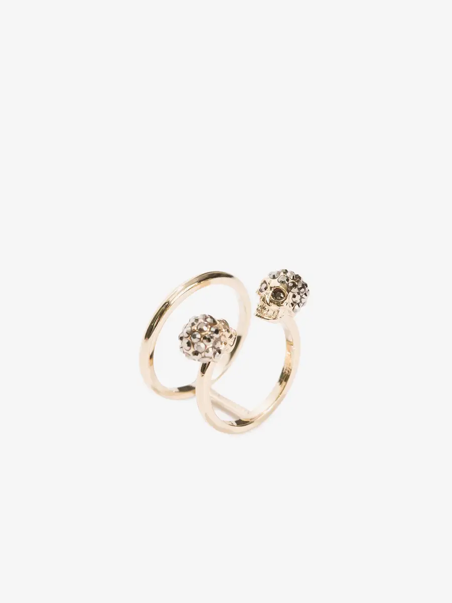 Alexander McQueen Twin Skull Double Ring | Thumbnail 2 Alexander McQueen Twin Skull Double Ring | Thumbnail 2