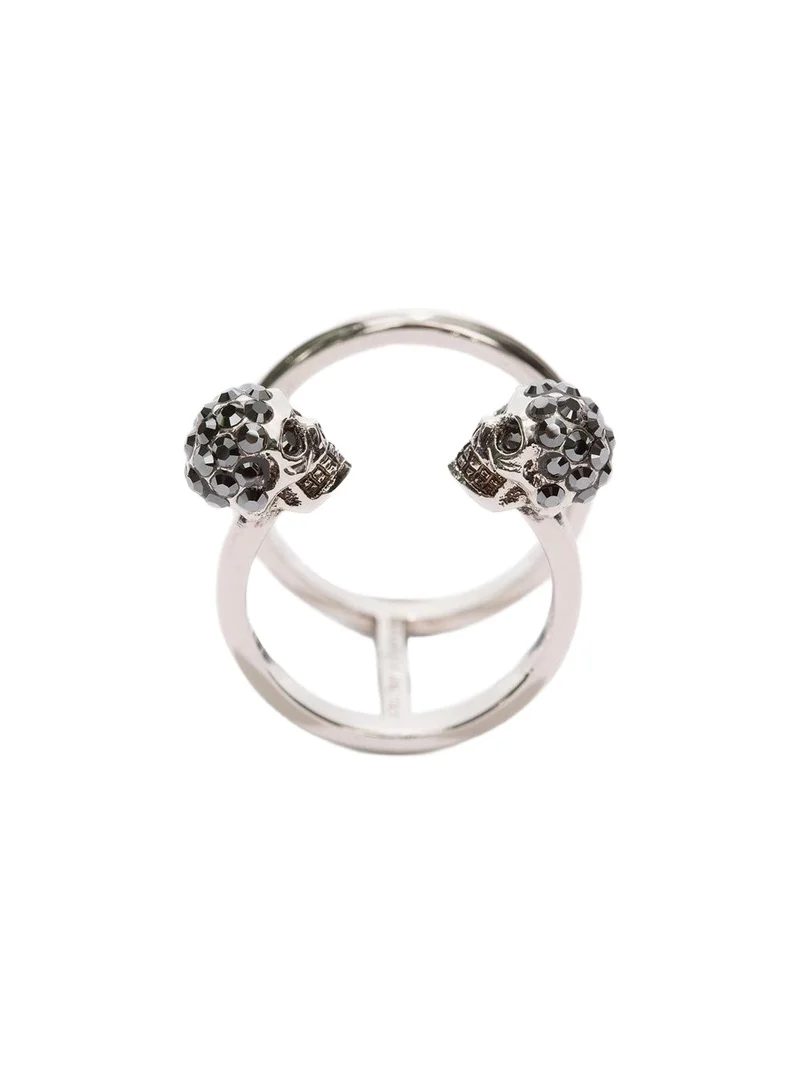 Alexander McQueen Twin Skull Double Ring