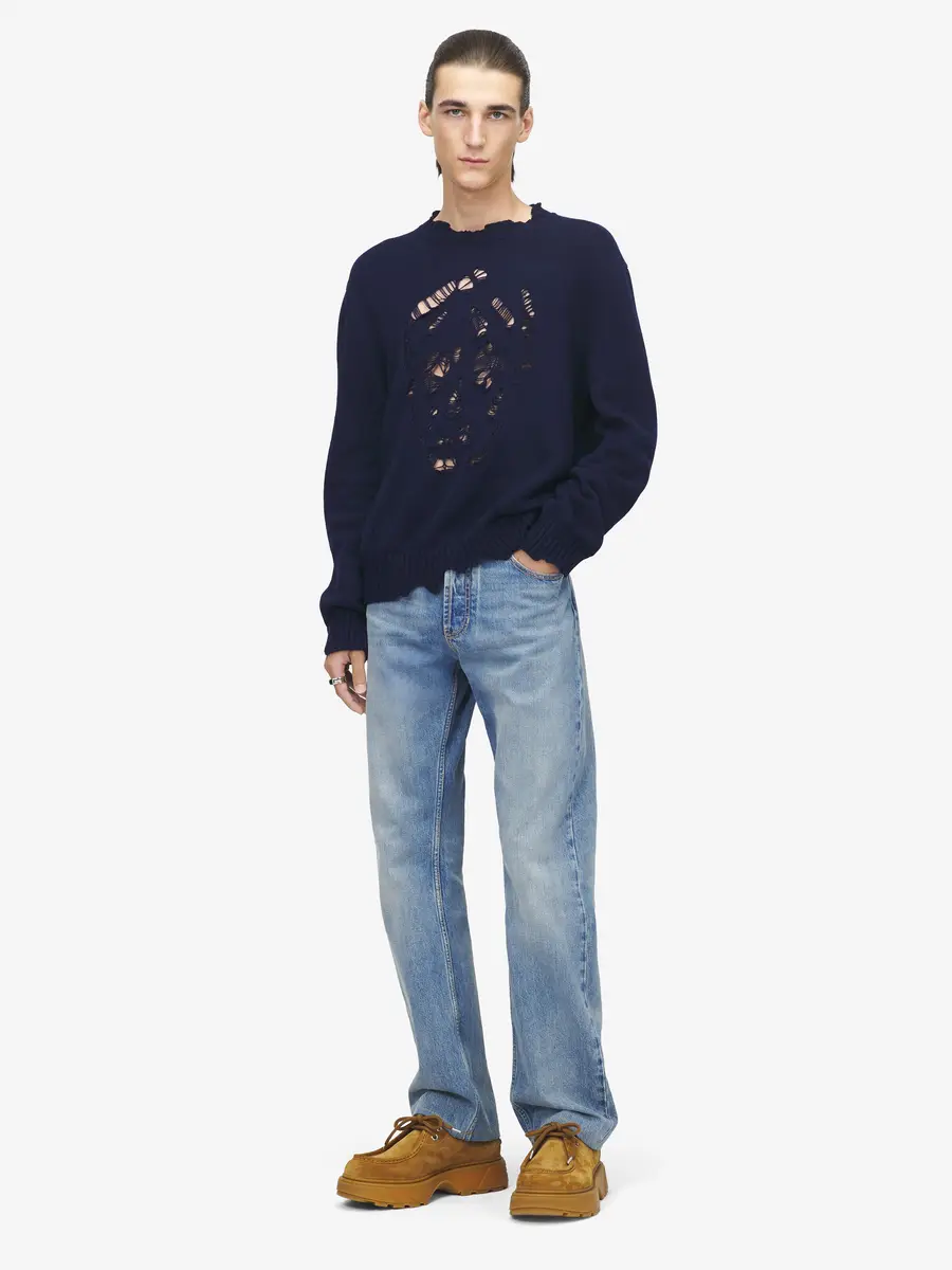 Alexander McQueen Distressed Skull Jumper | Thumbnail 2 Alexander McQueen Distressed Skull Jumper | Thumbnail 2