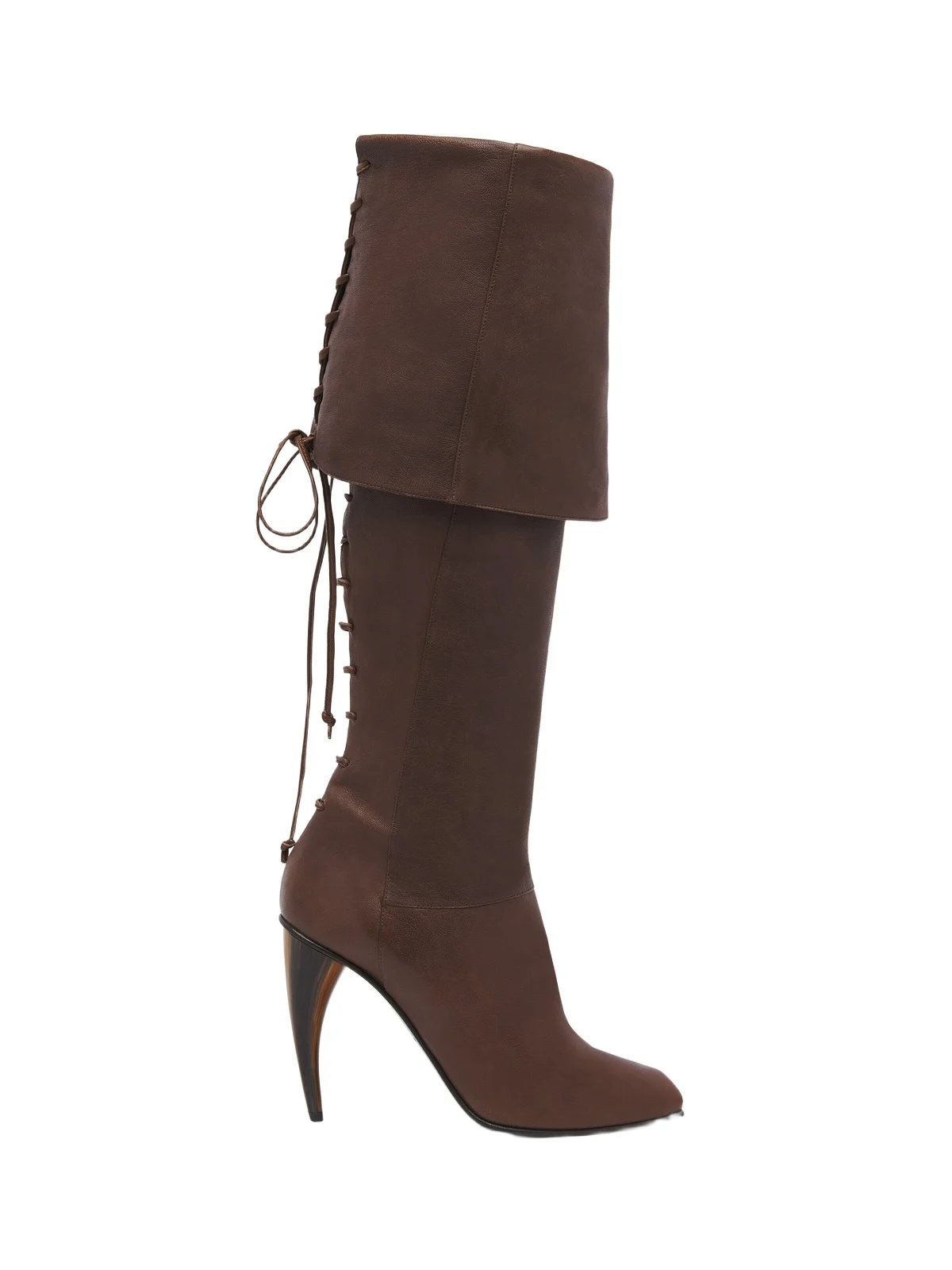 Alexander McQueen Horn Heel Knee-High Boot