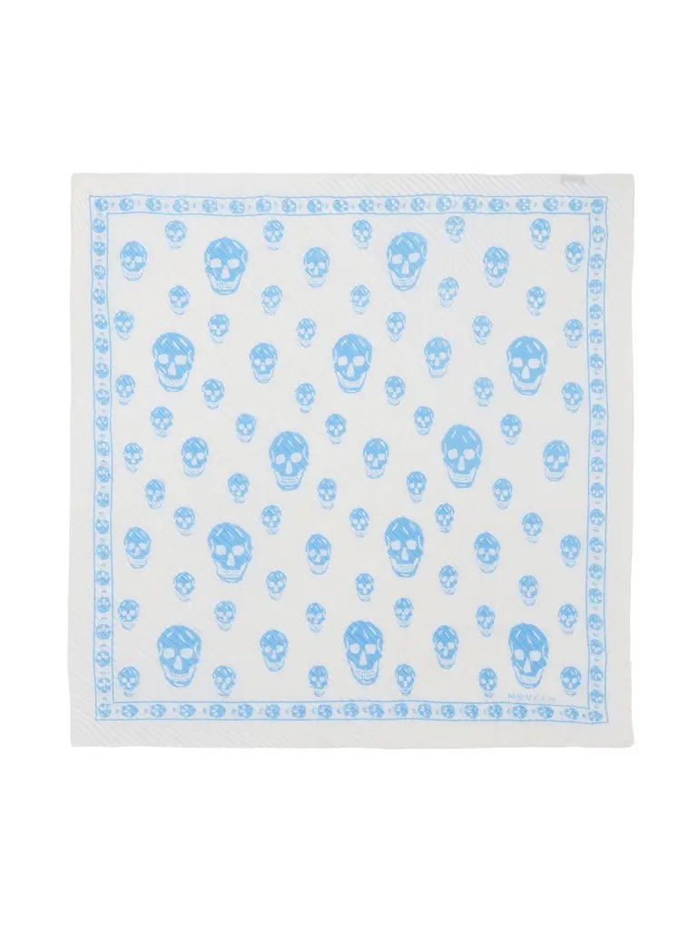 Alexander McQueen Pleated Skull Scarf