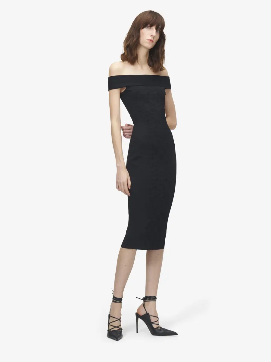 Alexander McQueen Floral Jacquard Pencil Dress | Thumbnail 2 Alexander McQueen Floral Jacquard Pencil Dress | Thumbnail 2