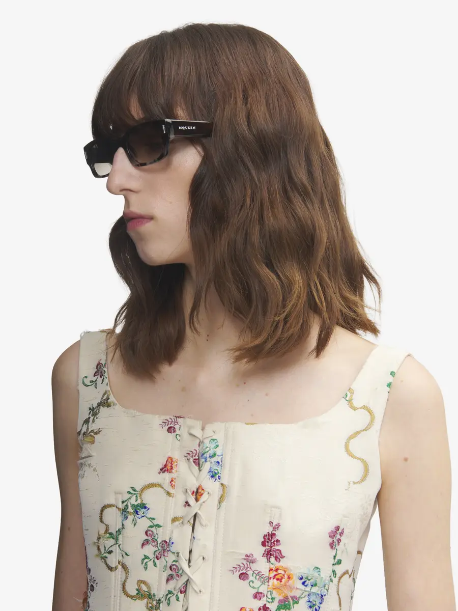 Alexander McQueen T-Bar Rivet Panthos Sunglasses | Thumbnail 2
