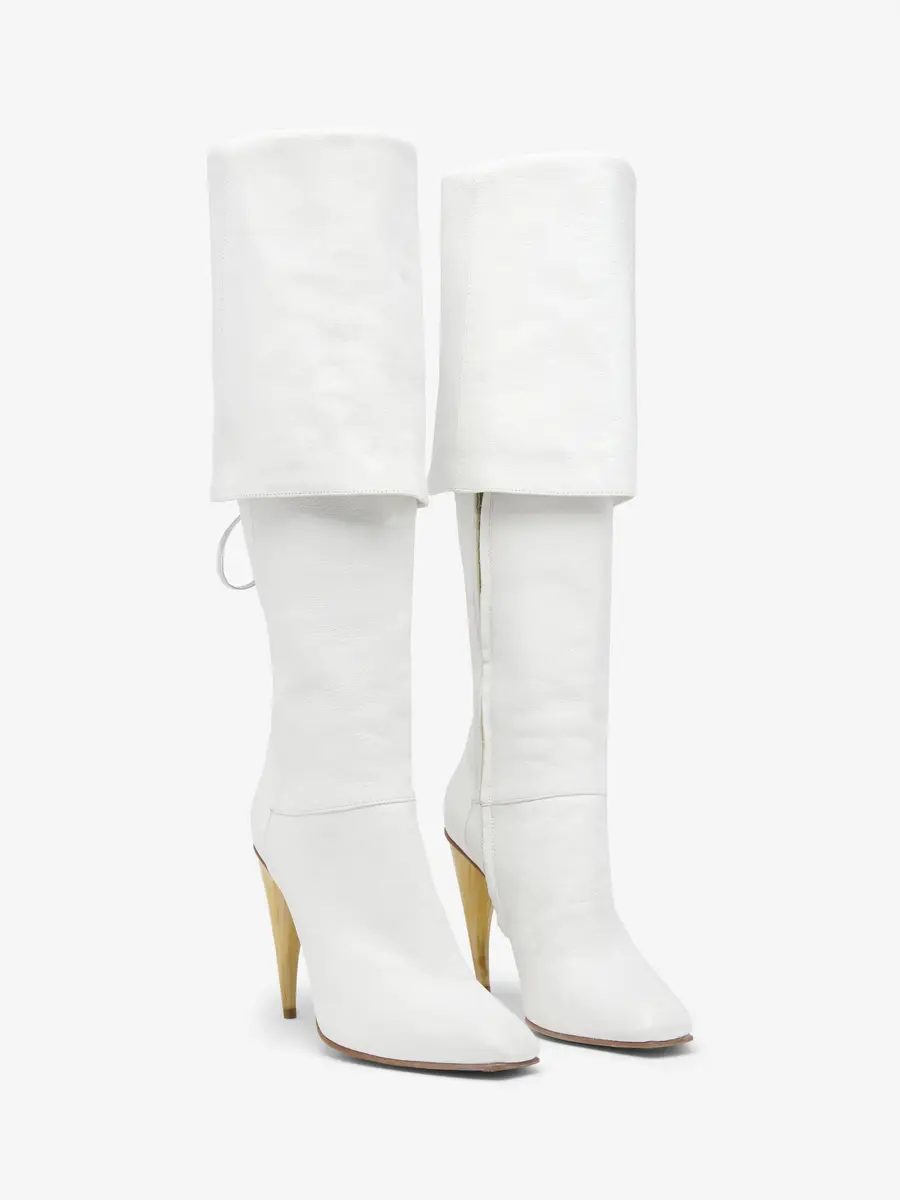 Alexander McQueen Horn Heel Knee-High Boot | Thumbnail 2 Alexander McQueen Horn Heel Knee-High Boot | Thumbnail 2