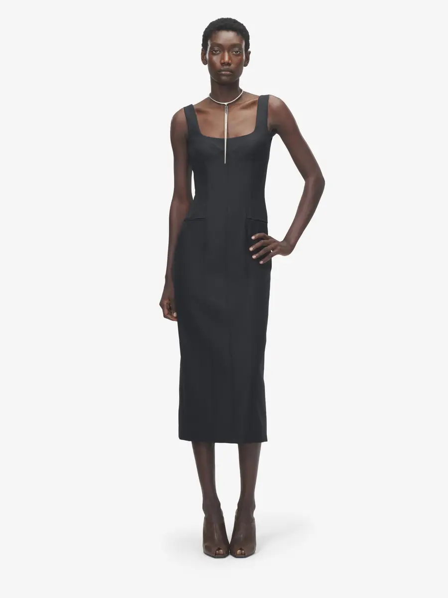 Alexander McQueen Corset Midi Dress | Thumbnail 2 Alexander McQueen Corset Midi Dress | Thumbnail 2