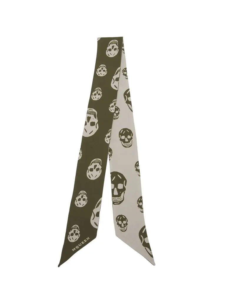 Alexander McQueen Ribbon Skull Scarf