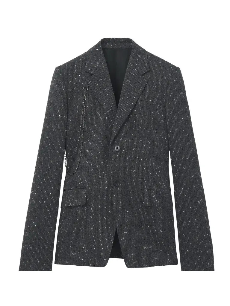 Alexander McQueen Flecked Pinstripe Single-breasted Jacket