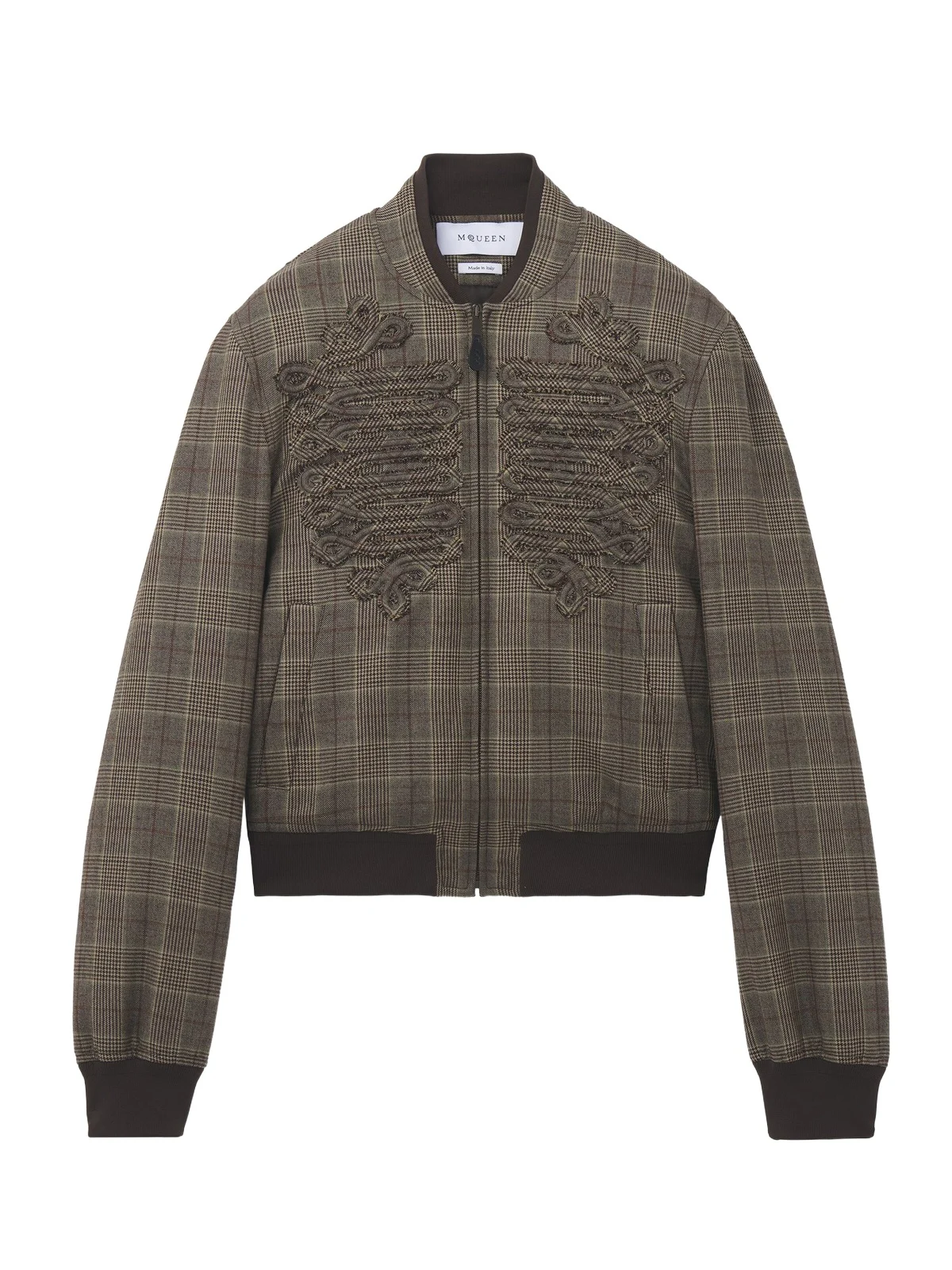 Alexander McQueen Prince Of Wales Check Bomber Jacket