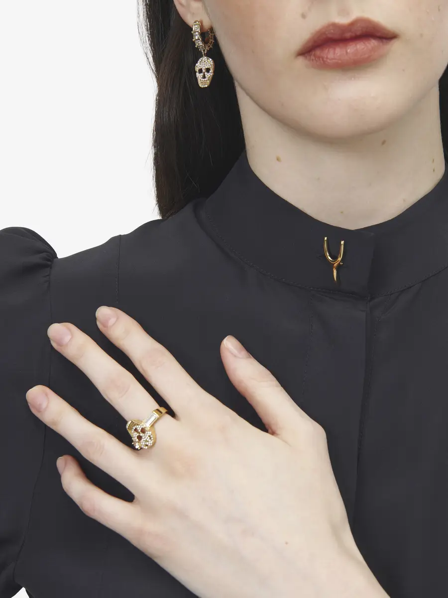 Alexander McQueen Pavé Skull Ring | Thumbnail 2 Alexander McQueen Pavé Skull Ring | Thumbnail 2