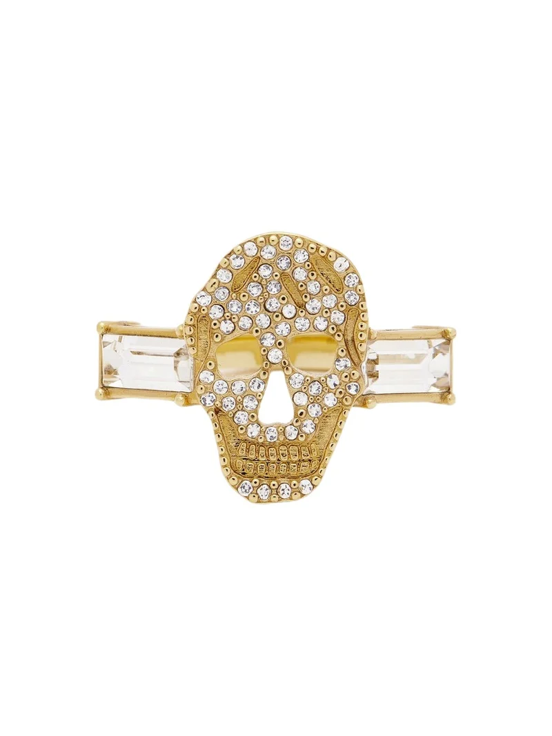 Alexander McQueen Pavé Skull Ring
