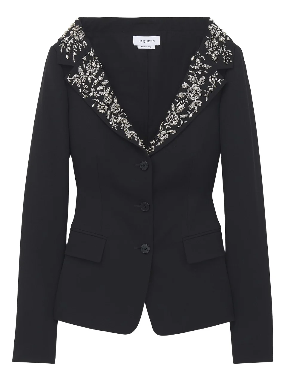Alexander McQueen Embroidered Off-the-shoulder Harness Jacket