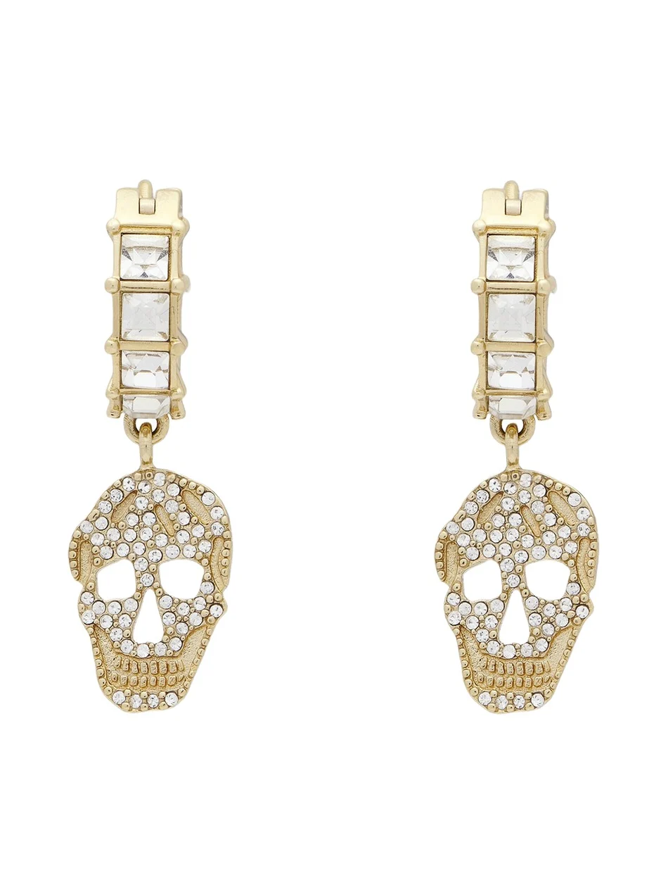 Alexander McQueen Pavé Skull Hoop Earrings
