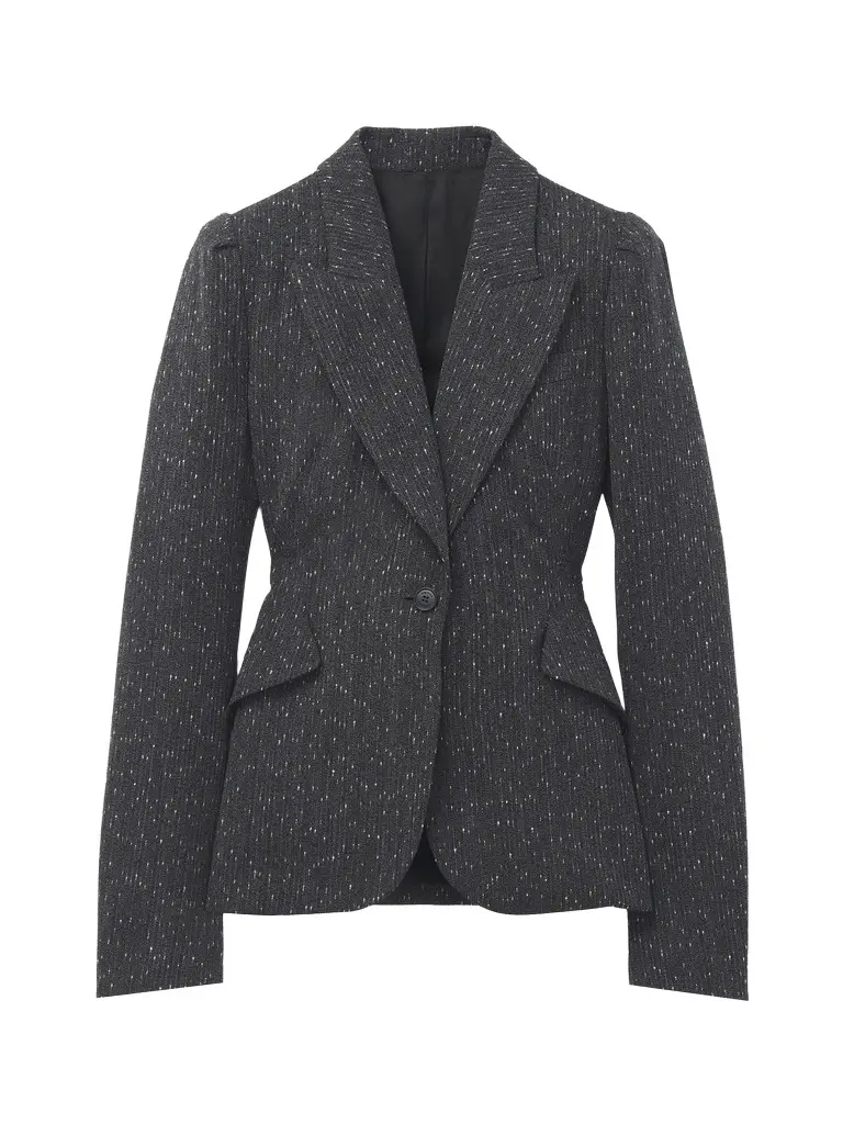 Flecked Pinstripe Single-breasted Jacket
