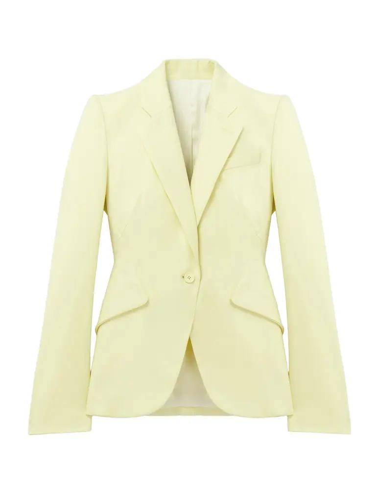 Wool Gabardine Single-breasted Jacket