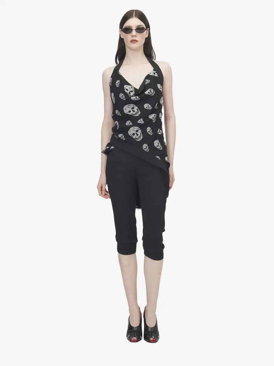 Alexander McQueen Skull Print Asymmetric Top | Thumbnail 2