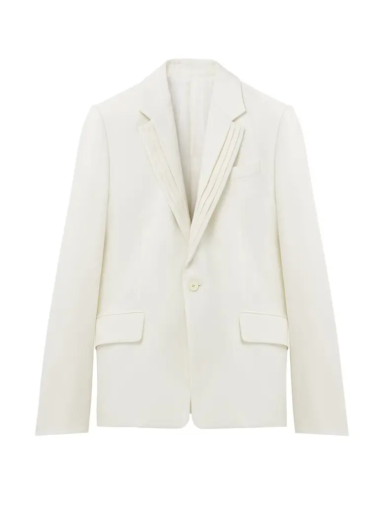 Alexander McQueen Pleated Lapel Single-breasted Jacket