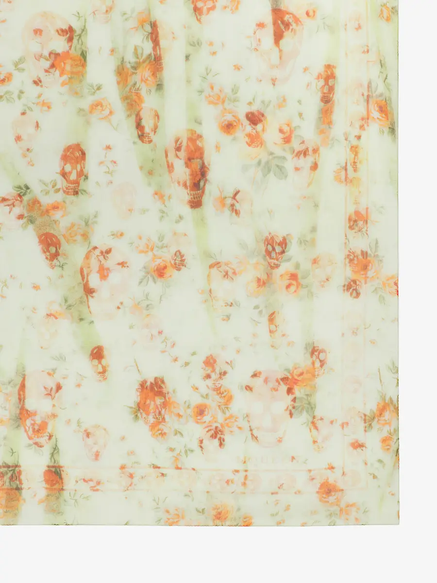 Alexander McQueen Floral Skull Scarf | Thumbnail 2 Alexander McQueen Floral Skull Scarf | Thumbnail 2