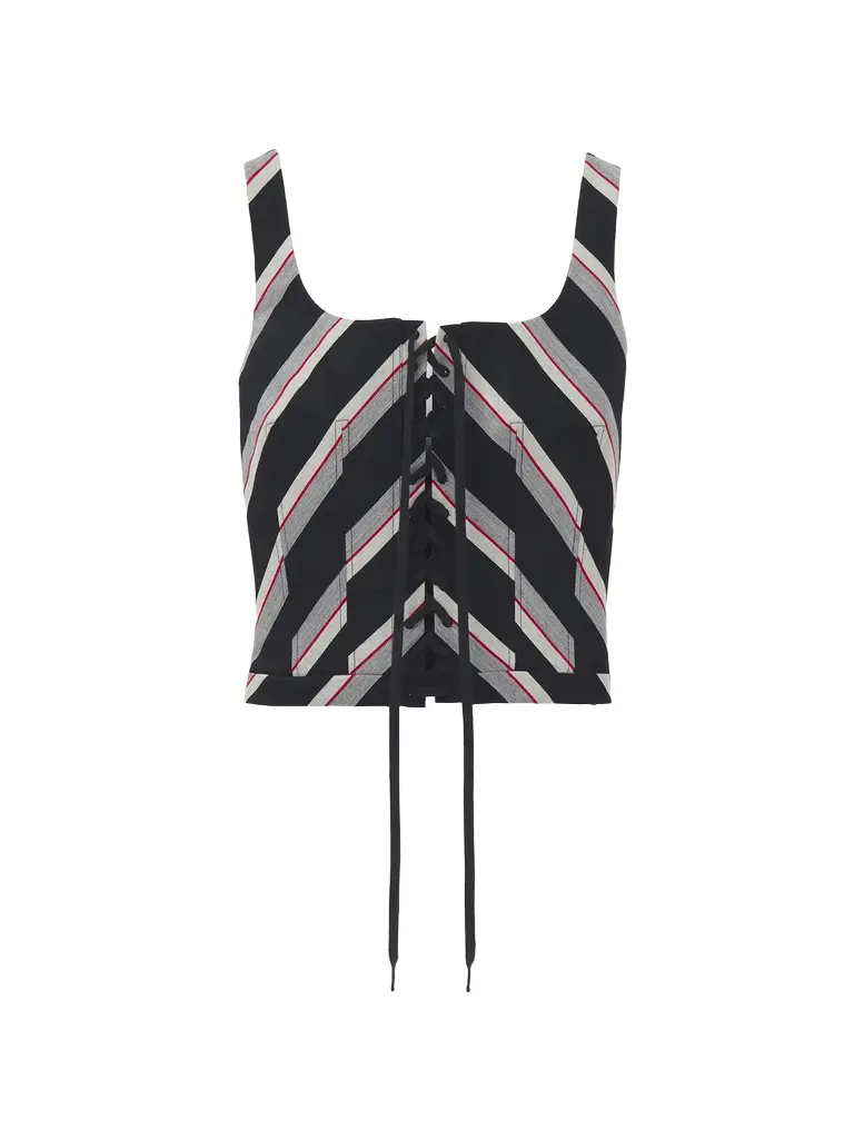Chevron Stripe Corset Top Chevron Stripe Corset Top