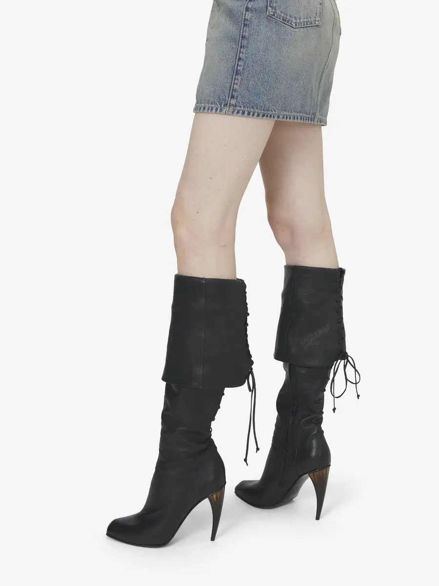 Alexander McQueen Horn Heel Knee-High Boot | Thumbnail 2
