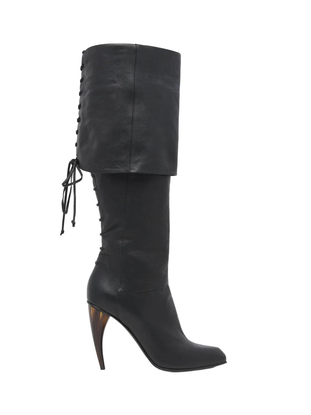 Alexander McQueen Horn Heel Knee-High Boot