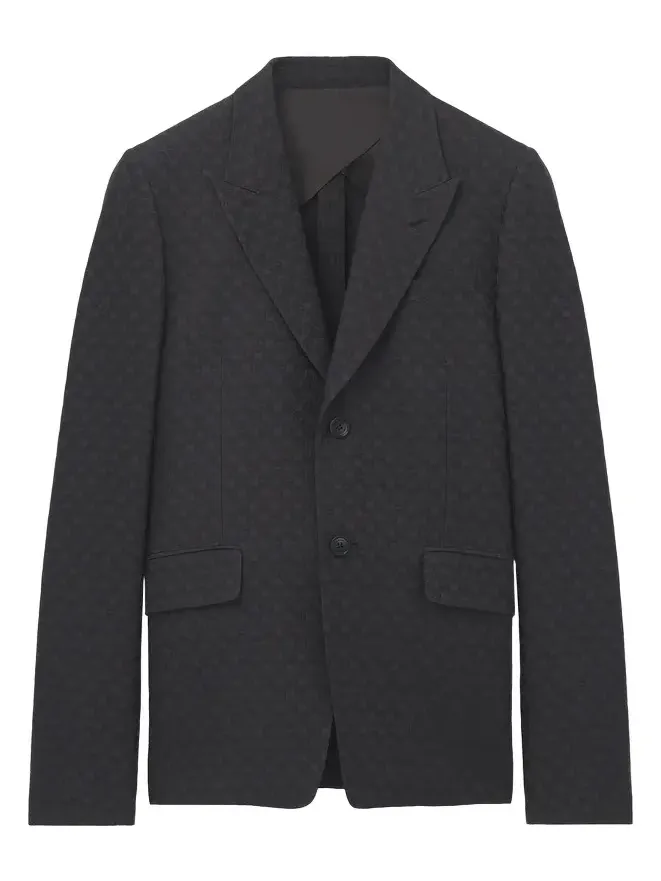 Alexander McQueen Skull Jacquard Single Breasted Jacket