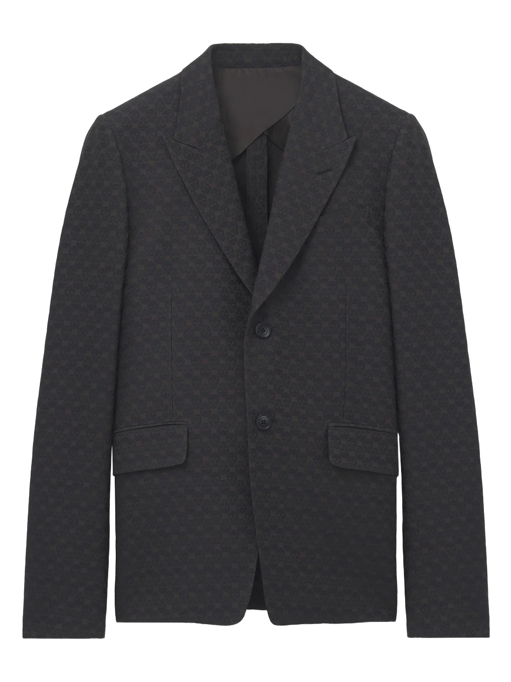Alexander McQueen Skull Jacquard Single Breasted Jacket