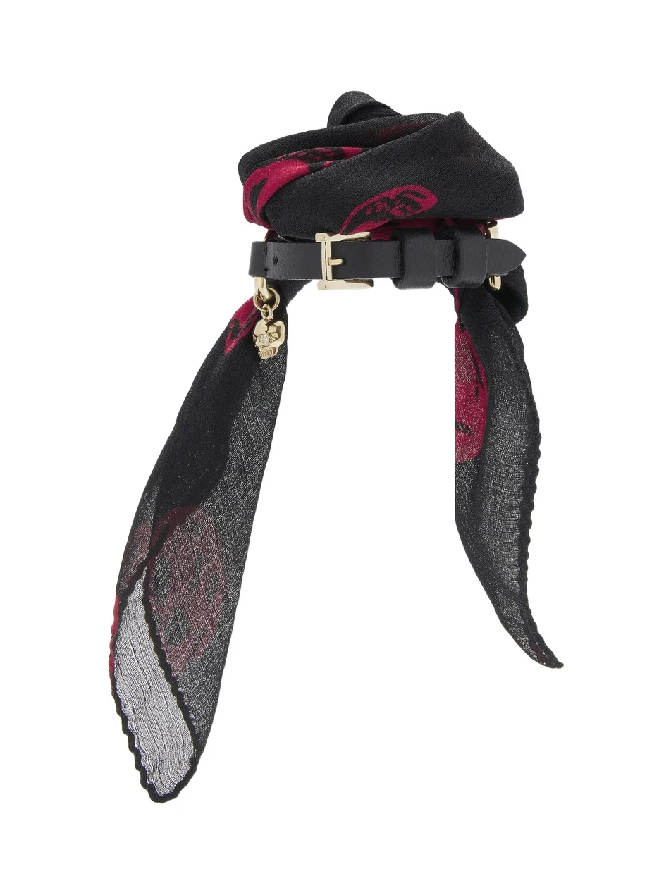 Alexander McQueen Skull Scarf Double Wrap Bracelet