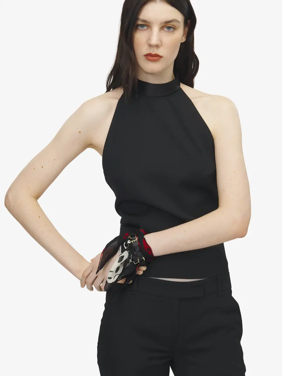 Alexander McQueen Skull Scarf Double Wrap Bracelet | Thumbnail 2 Alexander McQueen Skull Scarf Double Wrap Bracelet | Thumbnail 2