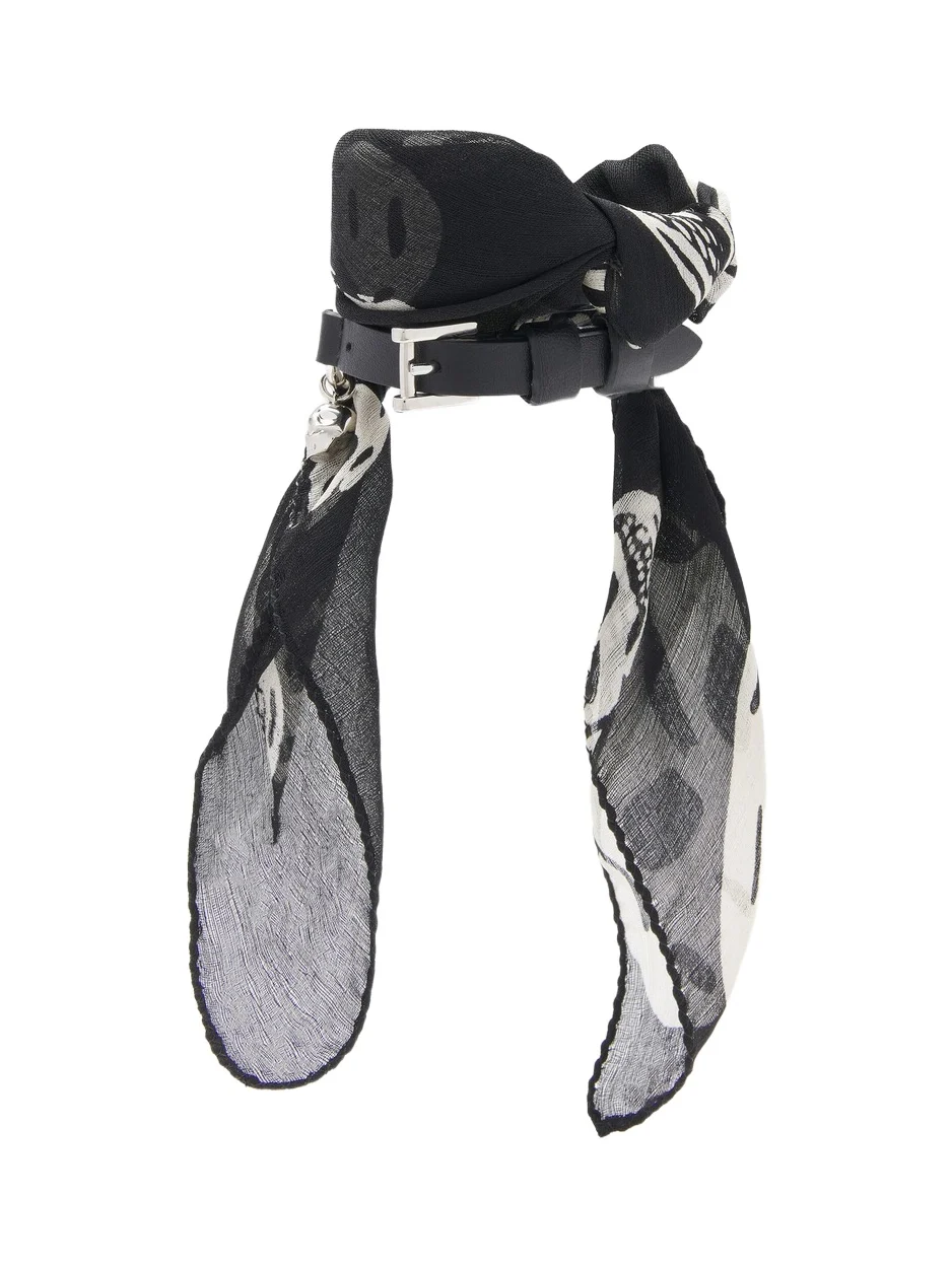 Alexander McQueen Skull Scarf Double Wrap Bracelet