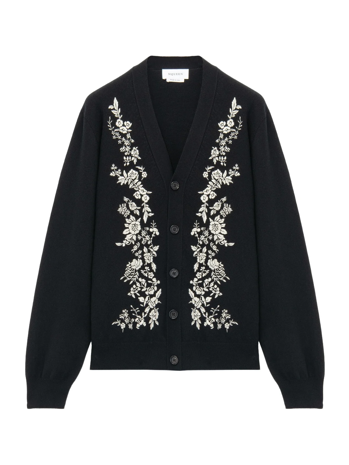 Alexander McQueen Floral Embroidery Cardigan