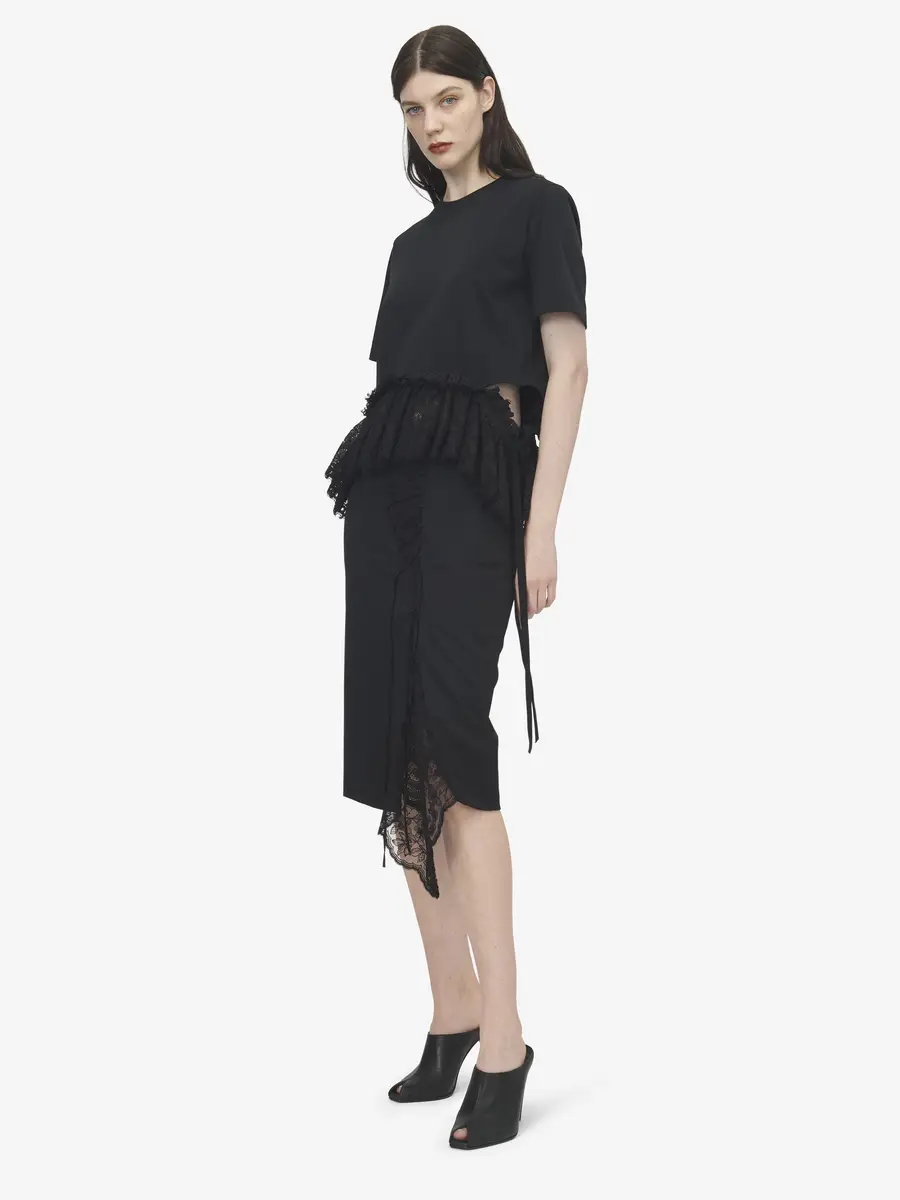 Alexander McQueen Lace Peplum T-shirt | Thumbnail 2
