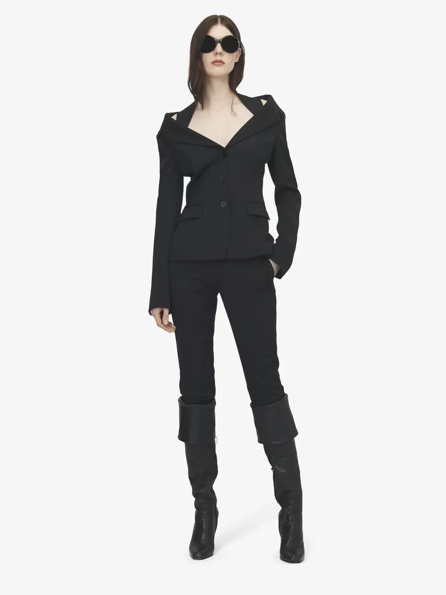 Alexander McQueen Off-the-shoulder Harness Jacket | Thumbnail 2 Alexander McQueen Off-the-shoulder Harness Jacket | Thumbnail 2