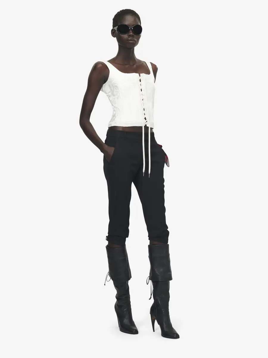 Alexander McQueen Fil Coupé Floral Corset Top | Thumbnail 2 Alexander McQueen Fil Coupé Floral Corset Top | Thumbnail 2