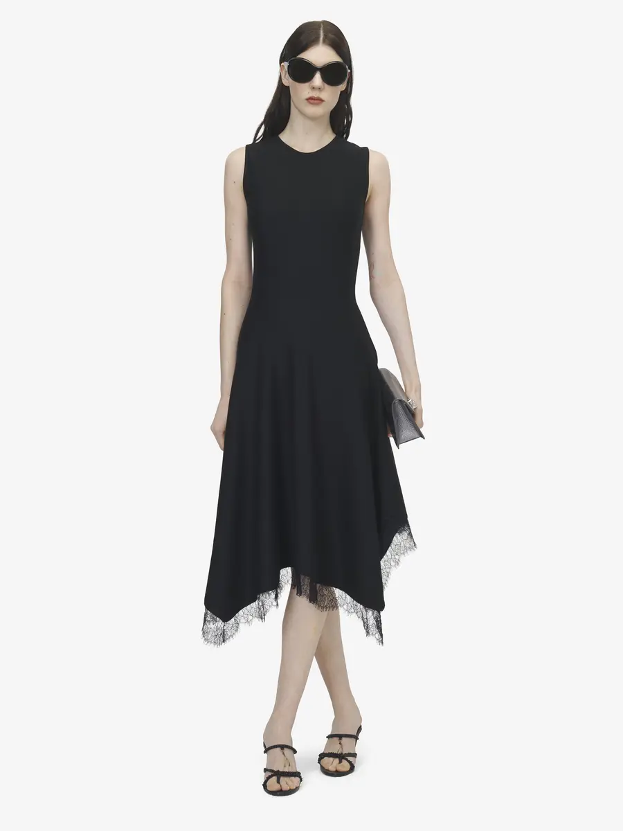 Alexander McQueen Lace Trim A-Line Dress | Thumbnail 2