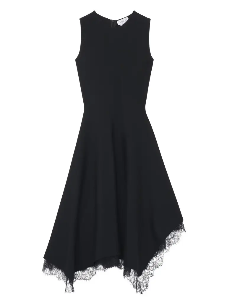 Lace Trim A-Line Dress Lace Trim A-Line Dress