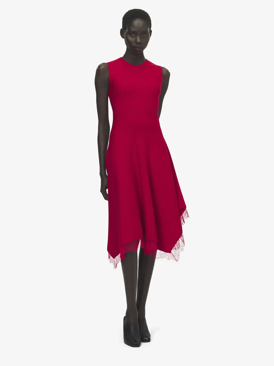 Alexander McQueen Lace Trim A-Line Dress | Thumbnail 2