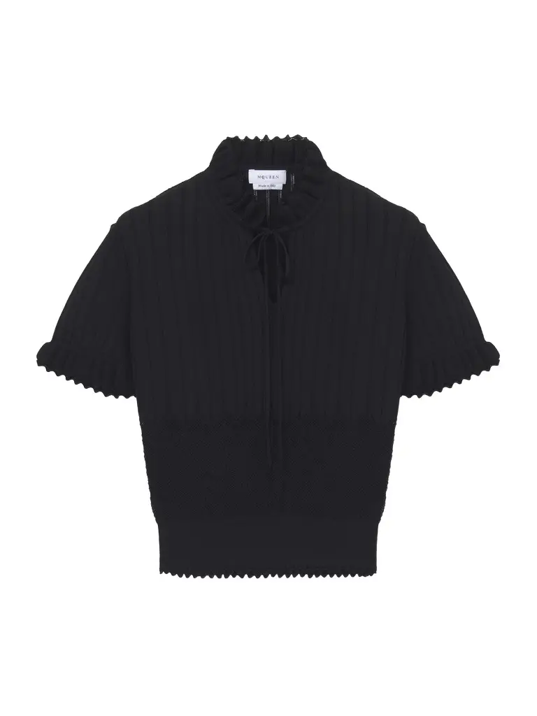 Pointelle Knit Top