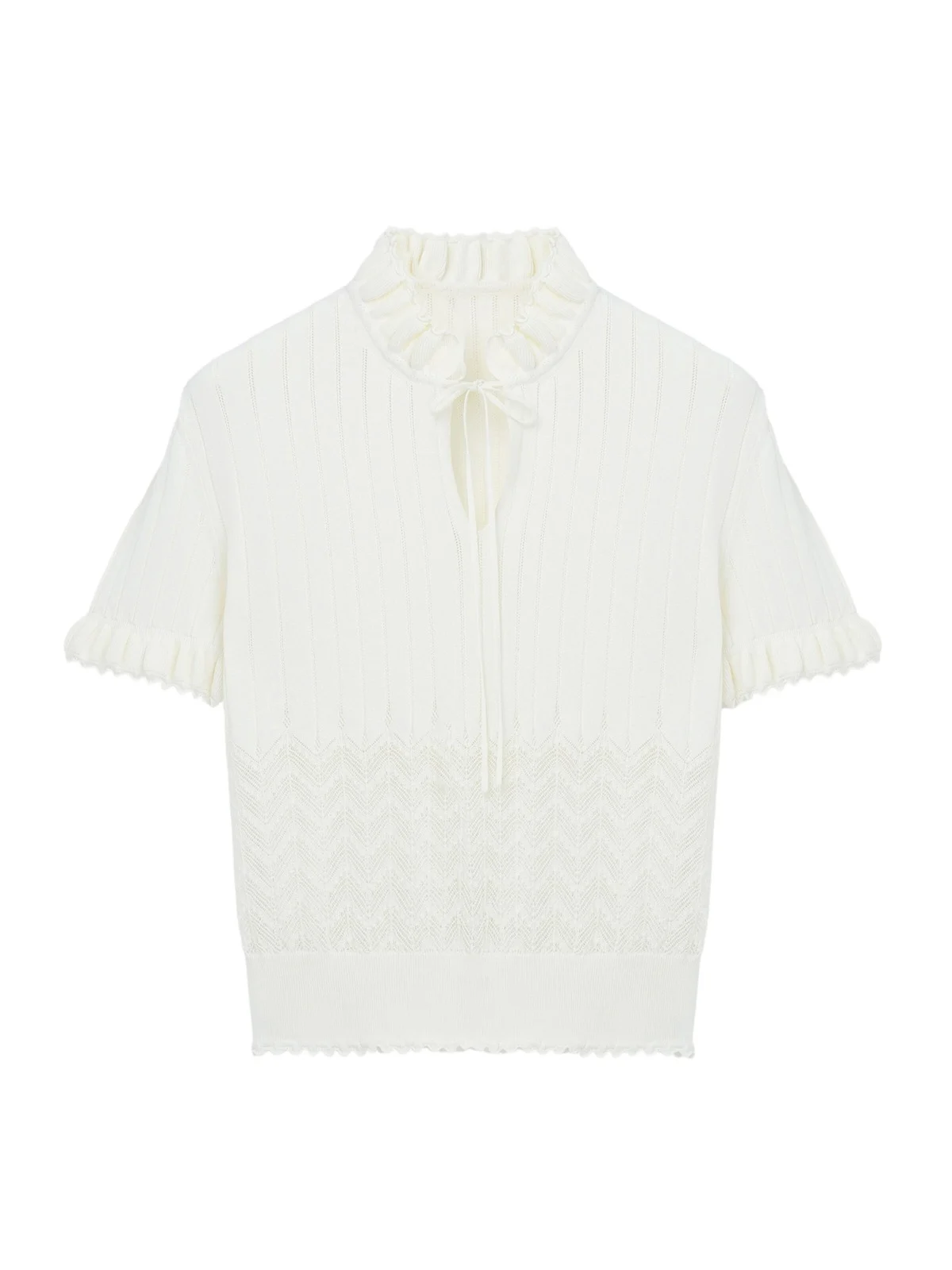 Pointelle Knit Top
