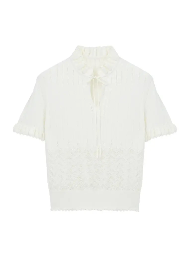Pointelle Knit Top