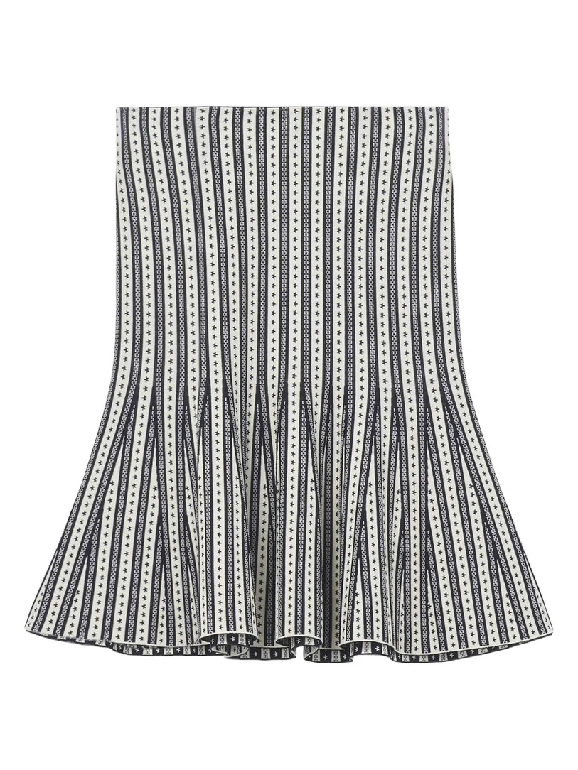 Striped Knit Mini Skirt